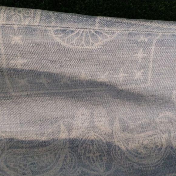 Current/Elliott Blue Boyfriend Badass Bandana Jeans Relaxed Fit - Picture 5 of 7